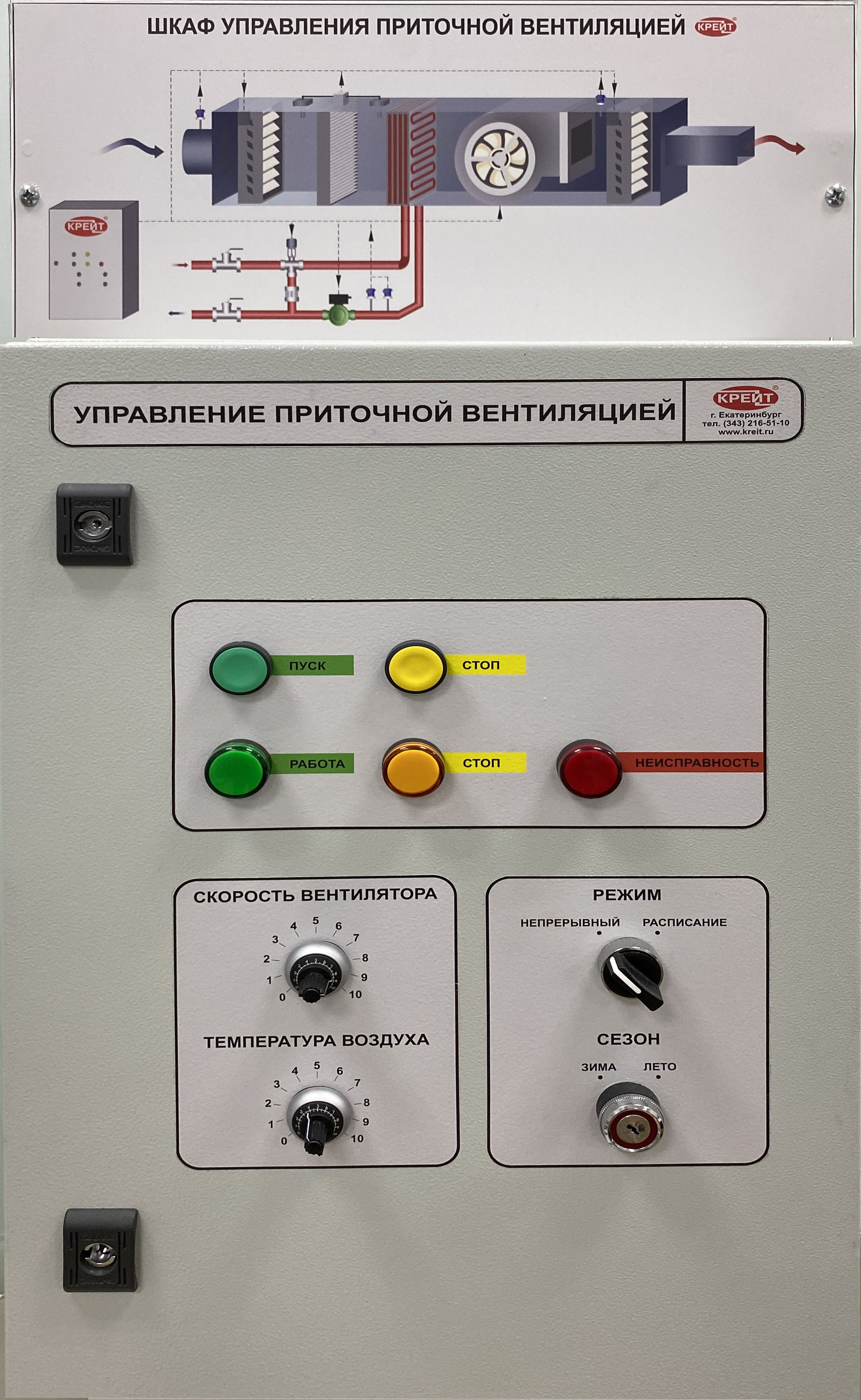 Шкаф управления приточной вентиляцией Шкаф управления приточной вентиляцией